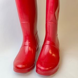 Red Rain Boots
